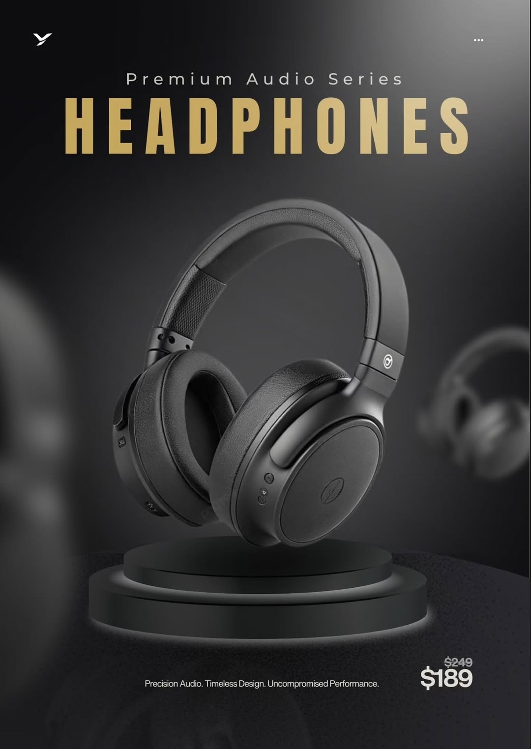 Poster produk headphone